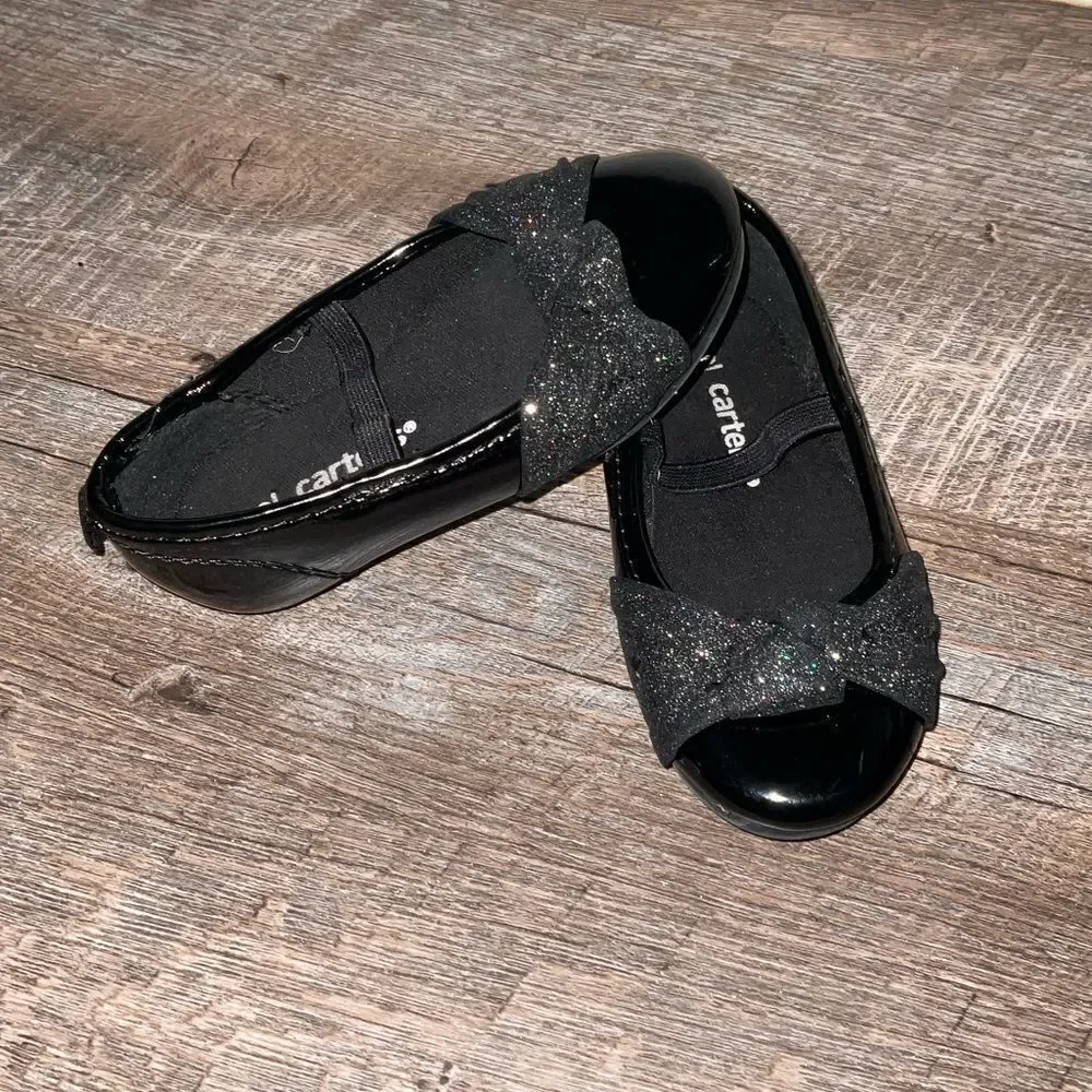 Carter black shoes toddler girls size 6